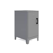 SPACE SOLUTIONS 27.5 in.H 2 Shelf Mini Storage Locker Cabinet, Fully Assembled, 3 in. Legs, Arctic Silver 25221